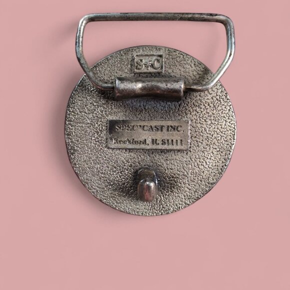 Spec Cast Inc Wild Horses Belt Buckle Silver Tone Vintage Western Style - Picture 2 of 3